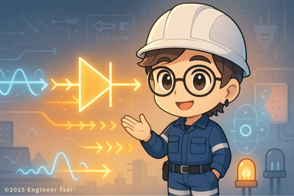 Engineer Tsai explaining what is a diode and how a diode works