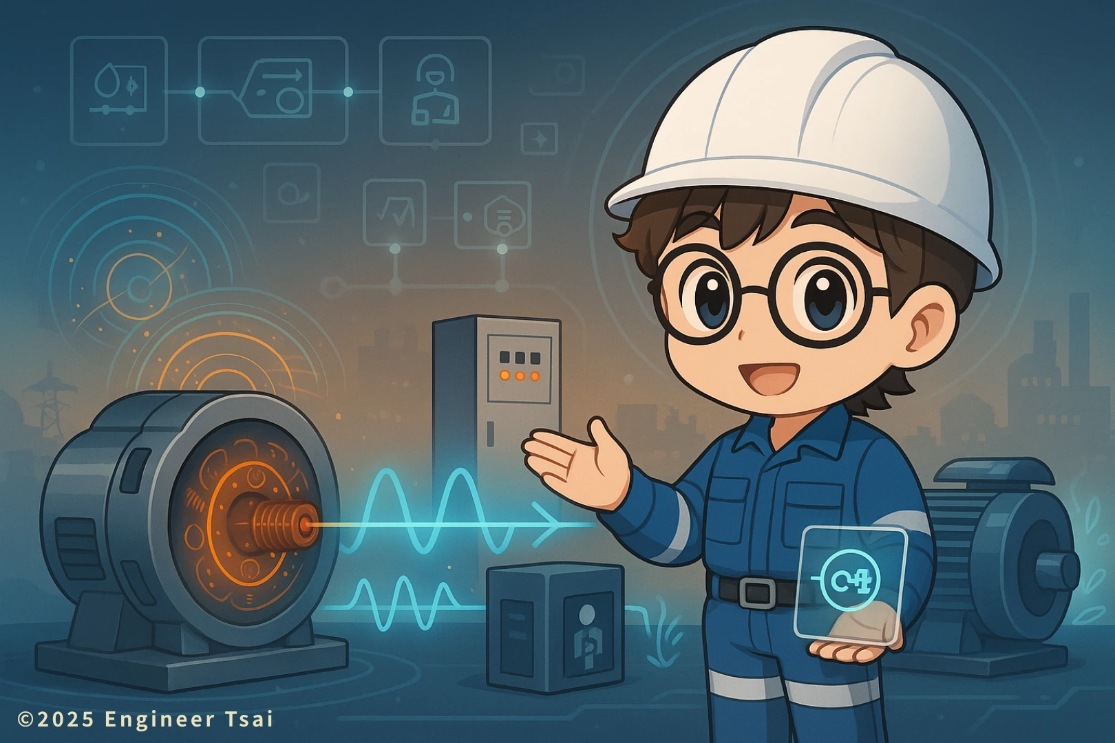 馬達、發電機與變頻器一次搞懂：從電磁感應到實際配電系統的完整地圖