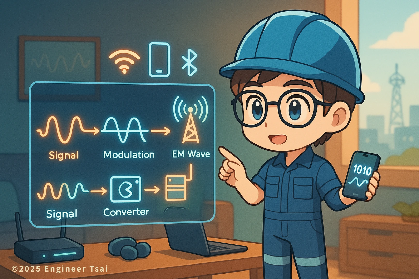 無線通訊 調變入門：3 分鐘看懂載波、AM/FM 與數位調變