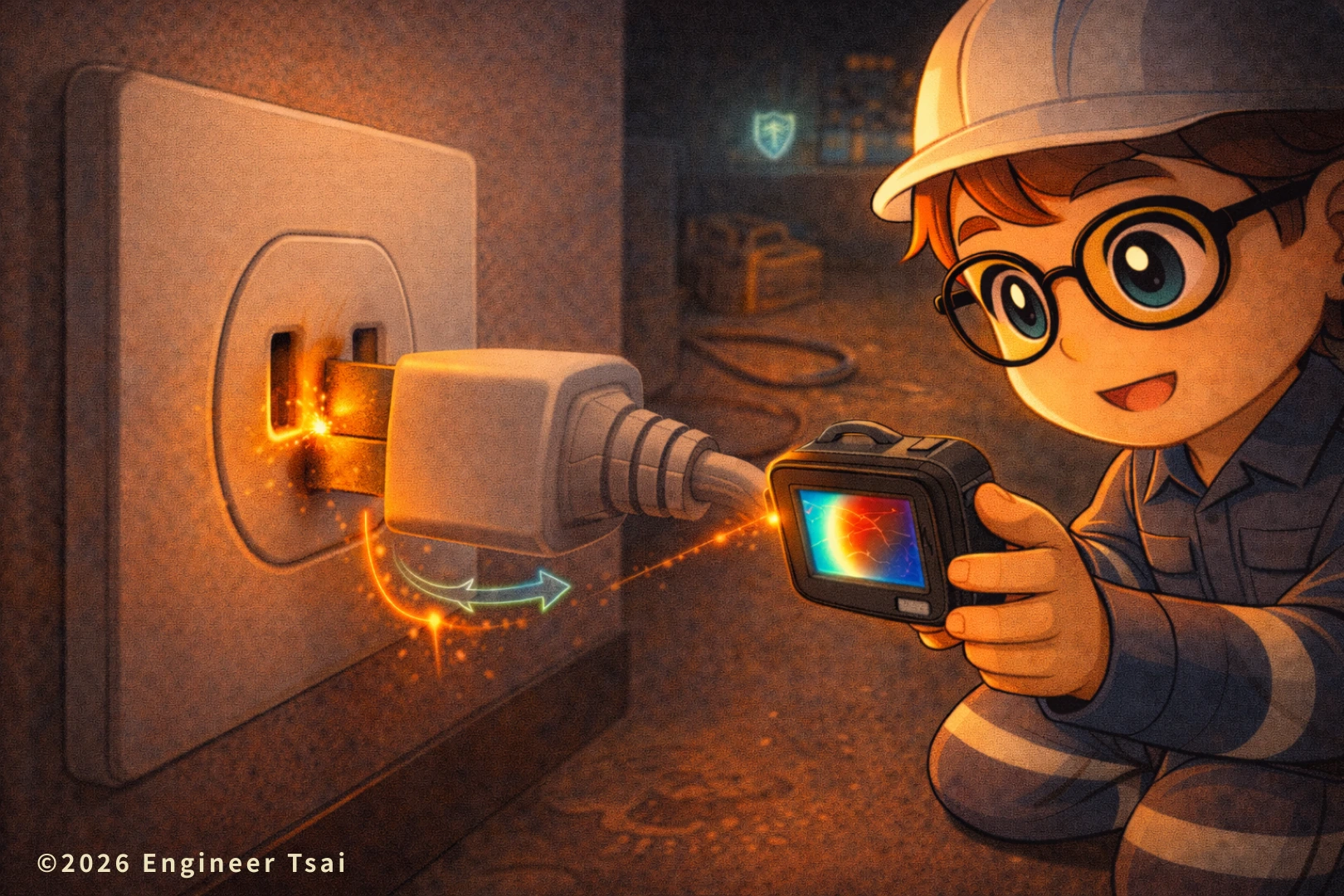 Outlet amperage rating: poor plug-to-outlet contact causing heat buildup and burn marks