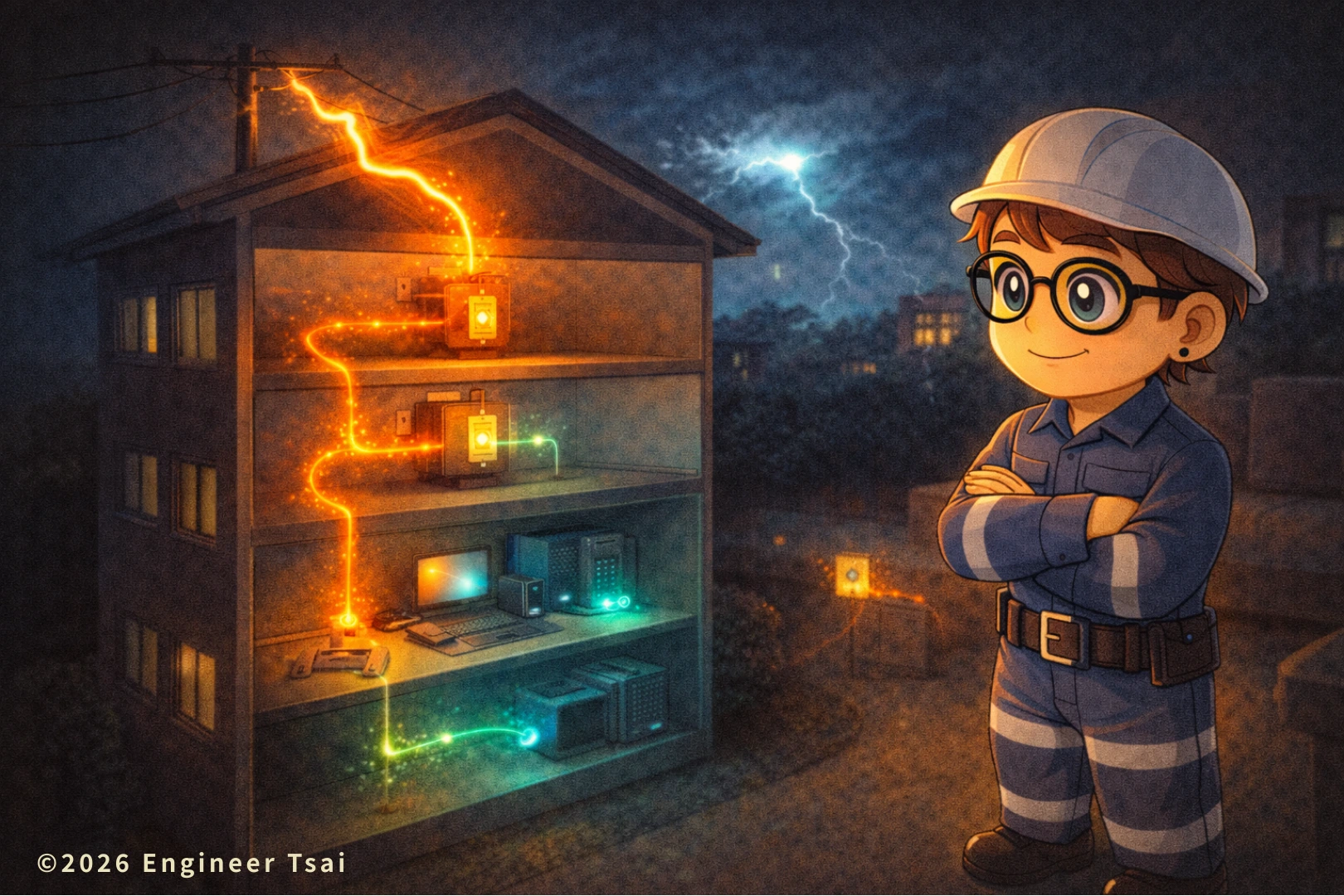 Where to install SPD Type 1 Type 2 Type 3 diagram