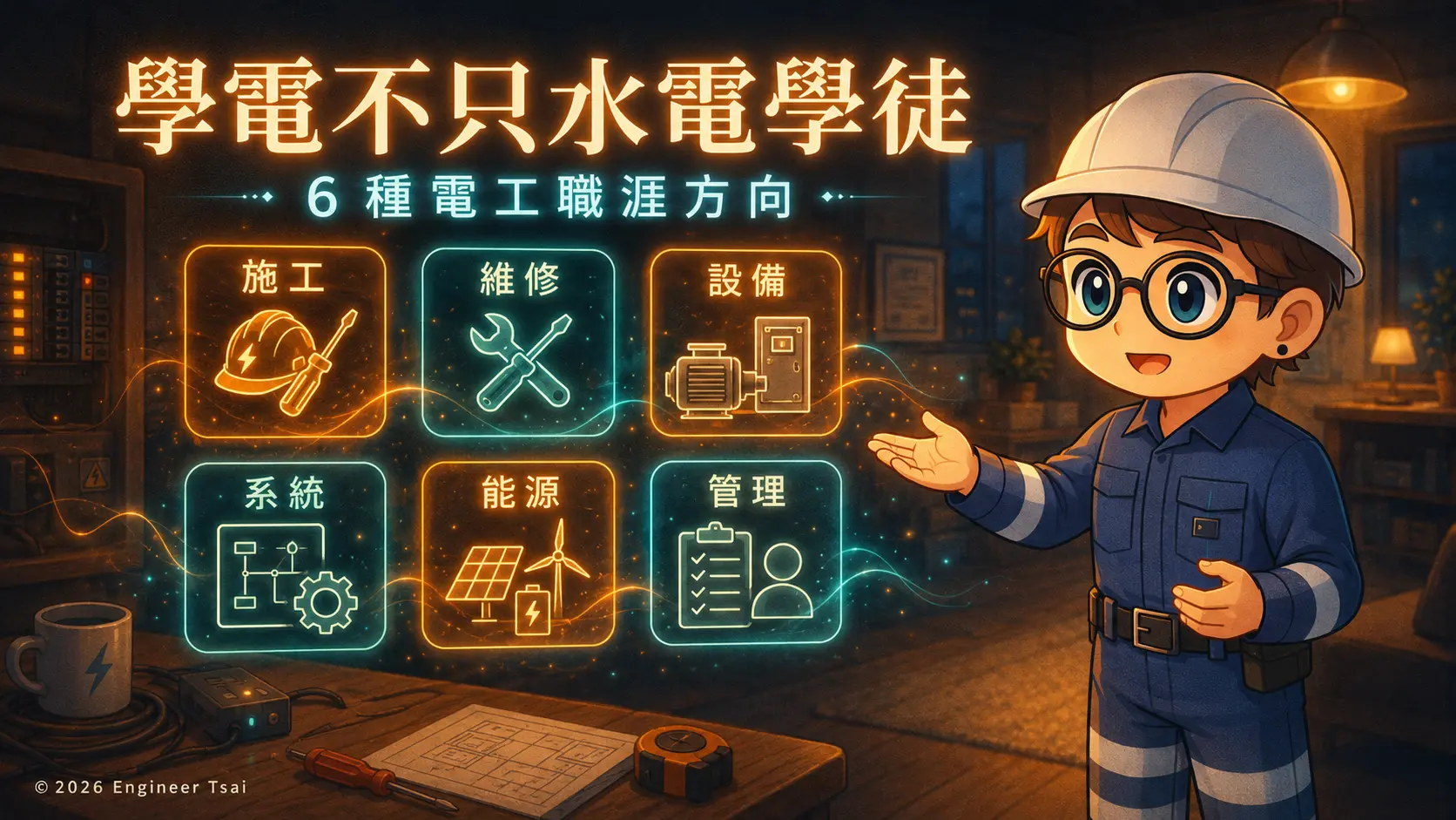 學電一定要當水電學徒嗎？6 種電工職涯方向完整比較