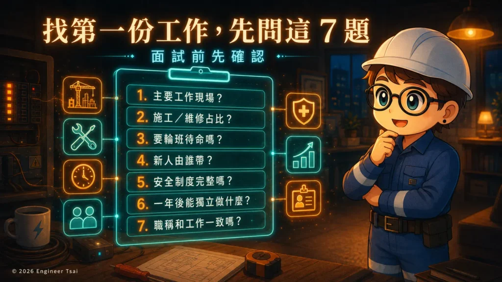 學電新手如何選擇施工、維修、設備、系統、能源或工程管理職涯