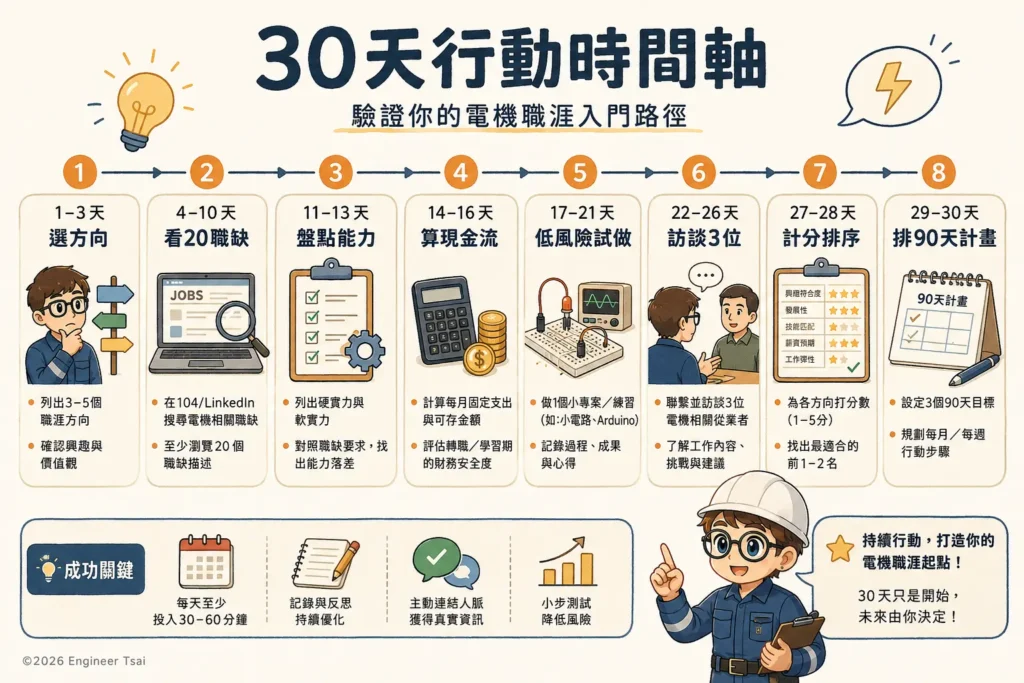 零基礎電工入行30天行動時間軸