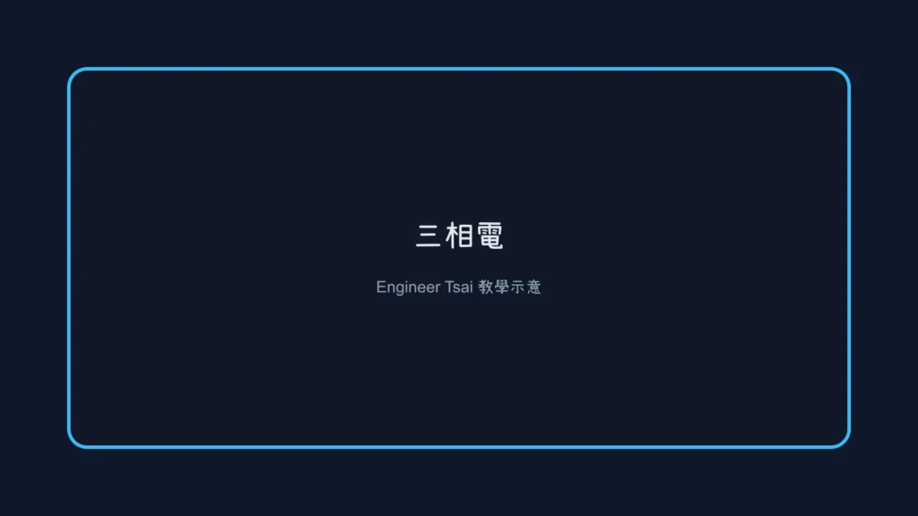 三相電原理與台灣常見電壓規格圖解，適合電工新手學習