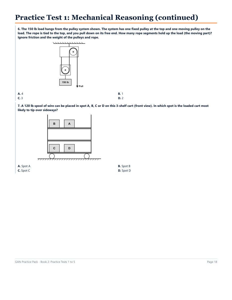 Sample page 3 from the GAN Test Practice Pack